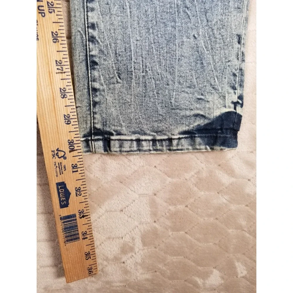 Refinery Republic Mens Fits 36x30 Jeans Blue Distressed Tapered‎ Denim Pants